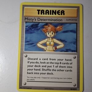 Misty's Determination Trainer Vintage Pokemon Card Game